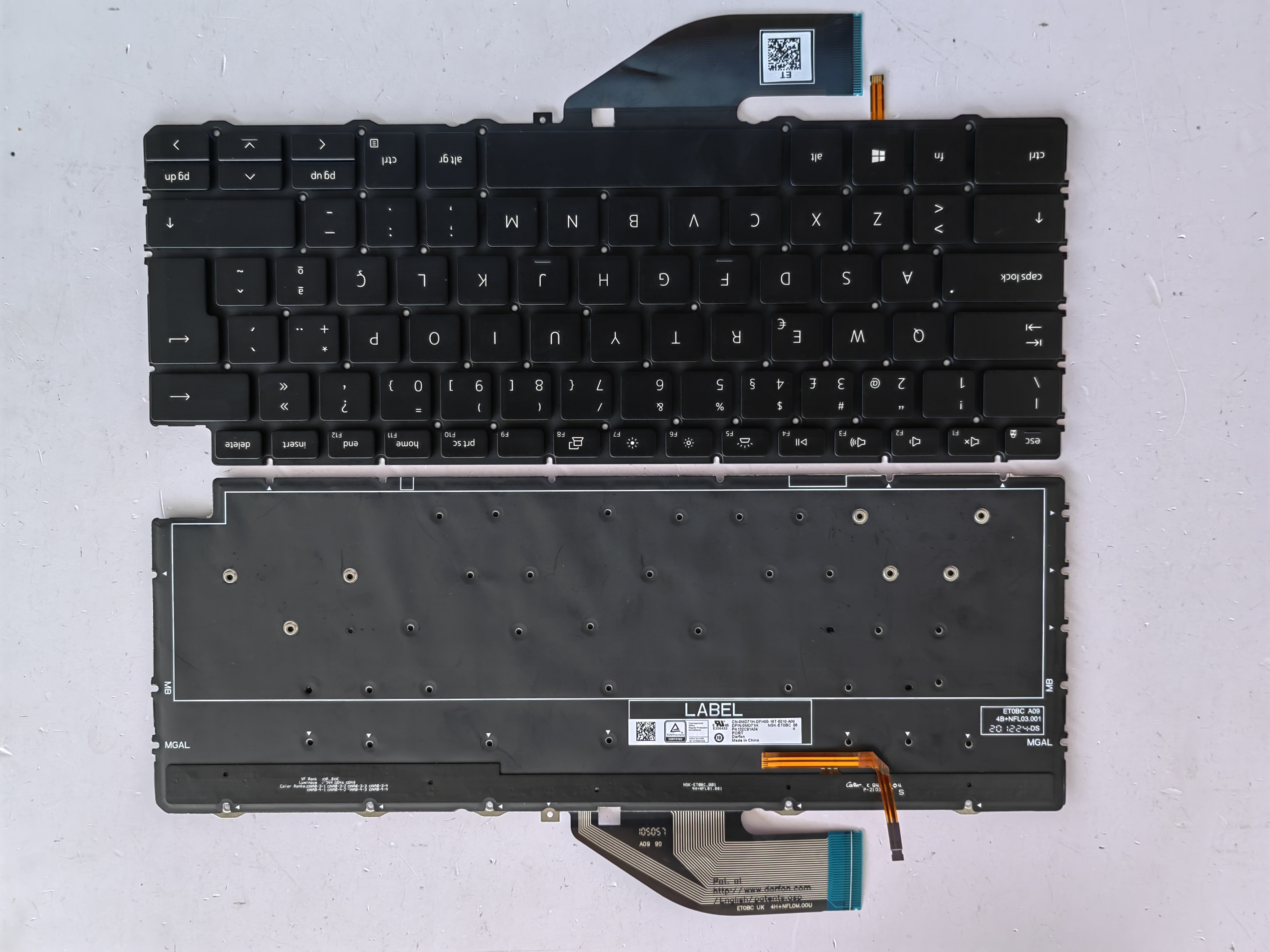 Picture of New Replacement Laptop Keyboard For DELL 7390/P103G XP13 7390 2in1 two-in-one BLACK Backlit PO Layout